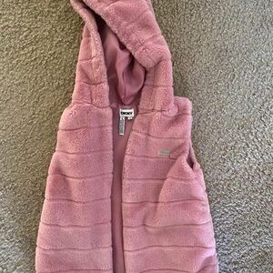 DKNY Mauve Hooded Vest